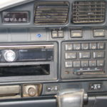 A car radio and other electronics in the dash.