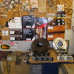 A room filled with various items and tools.
