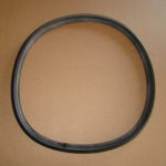 A picture of the bottom of a rubber ring.
